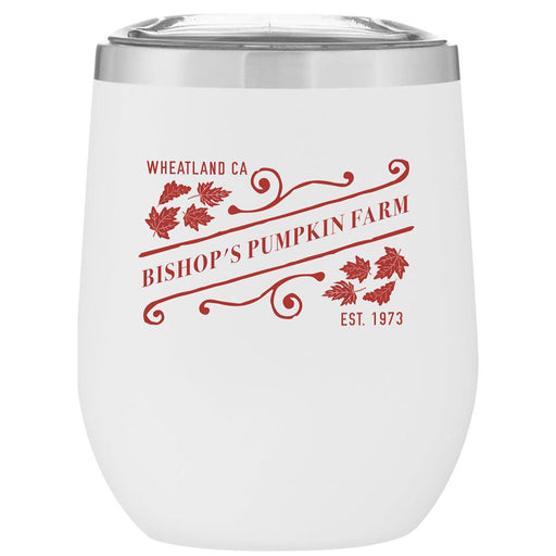 12 Oz. Stainless Insulated Stemless Wine Cups Printed with a Customizable WINTER & FALL SLANT COLLECTION Design - Mercantile 12