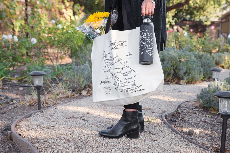 20 Oz. Heavyweight Canvas Tote Printed with a Customizable CALLIGRAPHY MAP Design