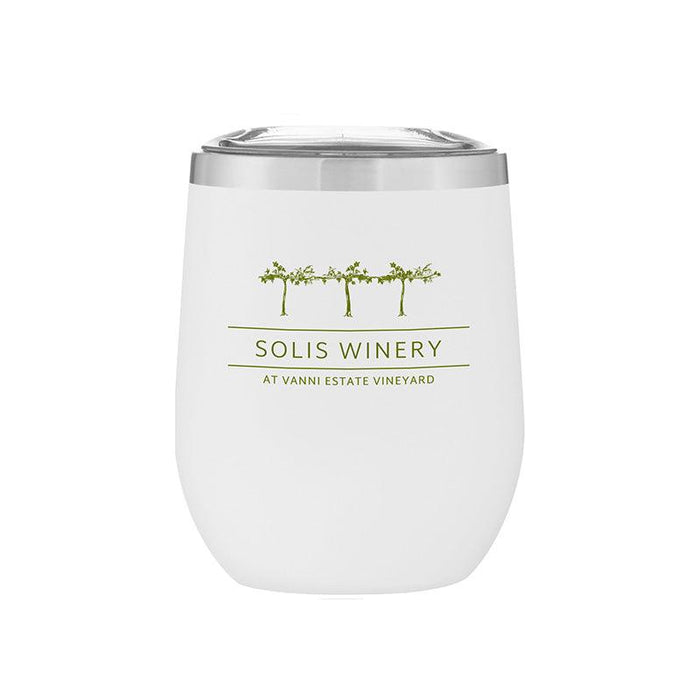 Stemless Stainless Steel Powder Coated Wine Cup Customized Vines Design - Mercantile 12