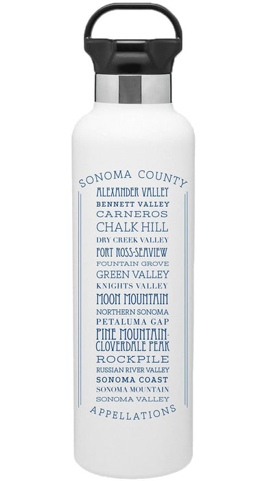 24 Oz. Stainless Insulated Water Bottle in a Customizable Appellations Design - Mercantile 12