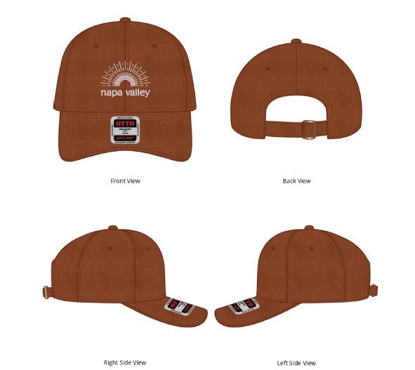 Garment Washed Superior Cotton Twill Adjustable Strap with Metal Buckle Dad Cap Printed with a Customizable SUNSHINE COLLECTION Design