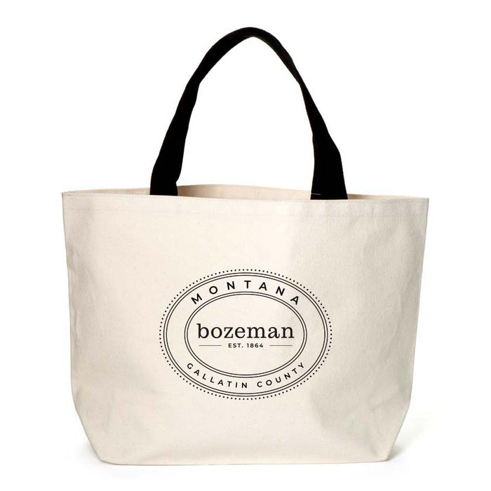 20 Oz. Heavyweight Canvas Tote Printed with a Customizable OVAL COLLECTION Design