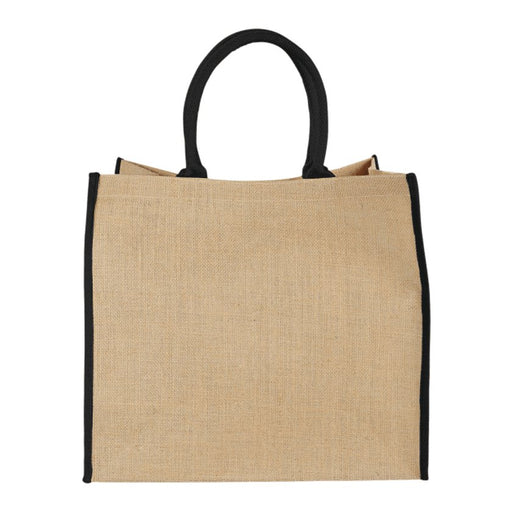 Large Jute Shopper Tote Printed with a Customizable BLOCK SPORT COLLECTION Design - Mercantile 12