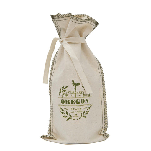 Cotton Tie Coverstitch Wine Gift Bag Oregon Vintage - Mercantile 12