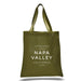 12 Oz. Colored Canvas Simple Tote Bag Printed with a Customizable TEXT COLLECTION Design - Mercantile 12