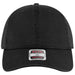 Black cap with a label on a white background