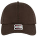 Dark Brown cap with a label on a white background
