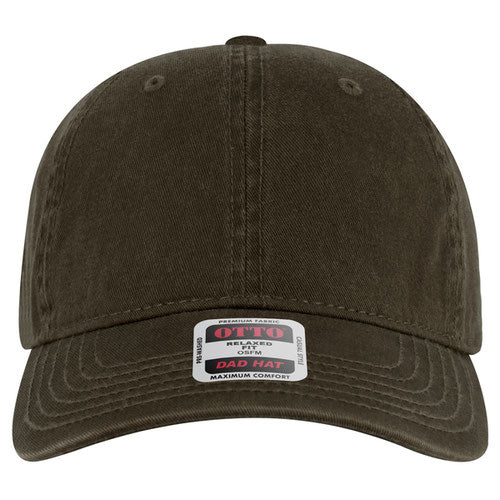 Dark Olive Green cap with a label on a white background