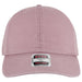 Dusty Rose baseball cap with a label on a white background