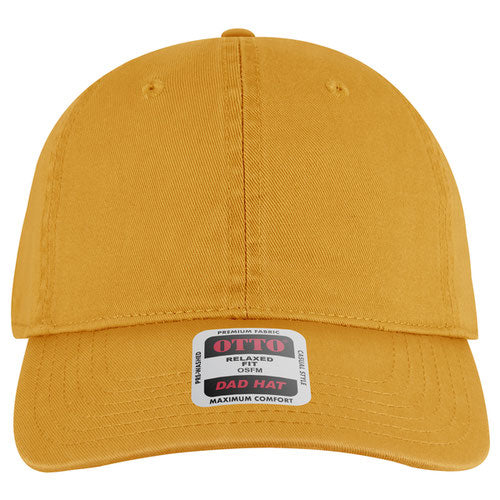 Mustard Yellow cap with a visible brand label on a white background