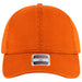 Orange cap with a label on a white background