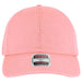 Pink cap with a label on a white background