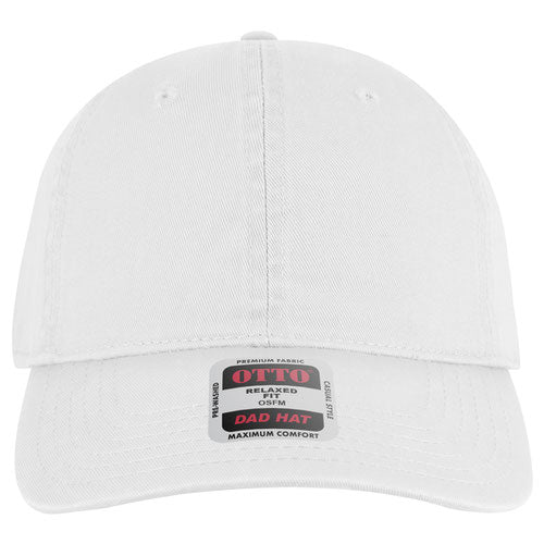 White cap with a visible brand label on a white background