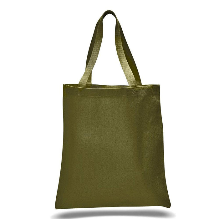 12 Oz. Colored Canvas Simple Tote Bag Printed with a Customizable PINES COLLECTION Design - Mercantile 12