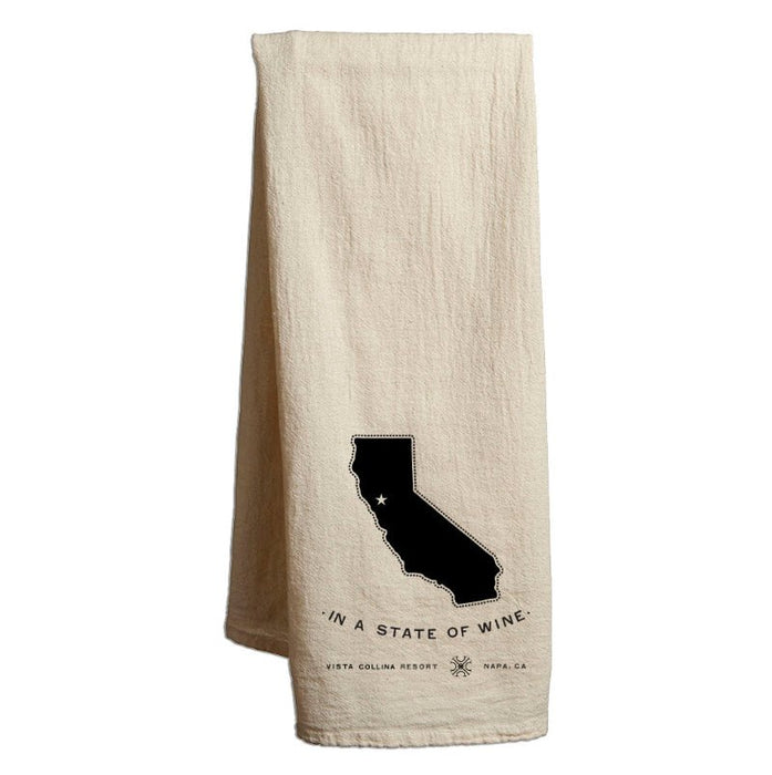 Custom Wholesale Flour Sack Tea Towels - Natural Printed in STATE  Design