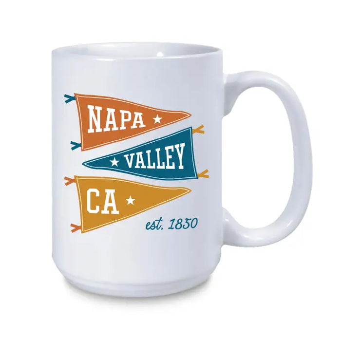 Custom PENNANT 15 Oz. Ceramic Mighty White Mug