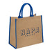 Large Jute Shopper Tote Printed with a Customizable BLOCK SPORT COLLECTION Design - Mercantile 12