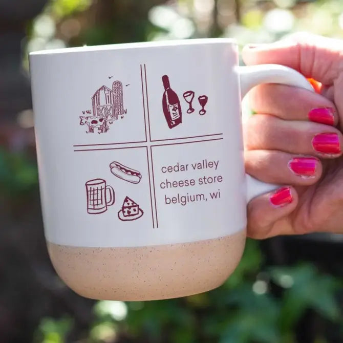 Custom SQUARES 17 Oz. Ceramic Matte Terra Mug