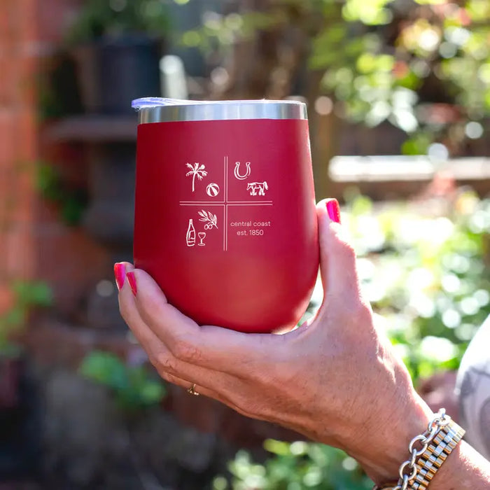 Custom SQUARES 12 Oz. Insulated Stemless Wine Cup