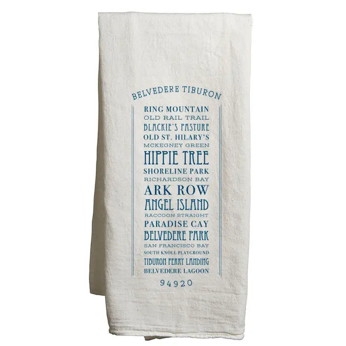 Custom APPELLATIONS  Flour Sack Tea Towel - White