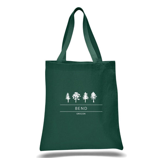 12 Oz. Colored Canvas Simple Tote Bag Printed with a Customizable PINES COLLECTION Design - Mercantile 12