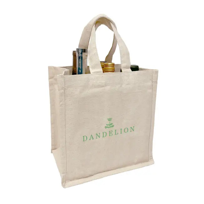 Custom BRAND / LOGO 14 Oz. Heavyweight One Color Wine Tote