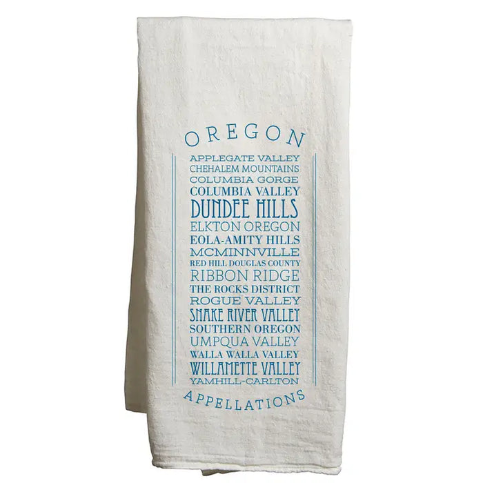 Custom APPELLATIONS  Flour Sack Tea Towel - White