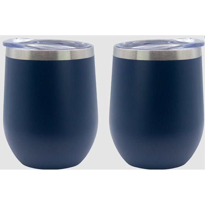 12 Oz. Stainless Insulated Stemless Wine Cups Customized with your Brand or Logo