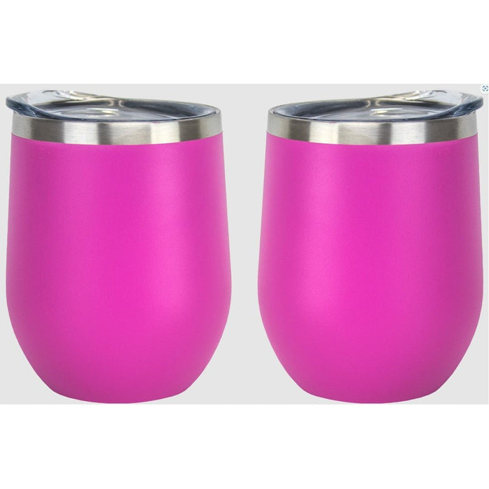 12 Oz. Stainless Insulated Stemless Wine Cups Customized with your Brand or Logo