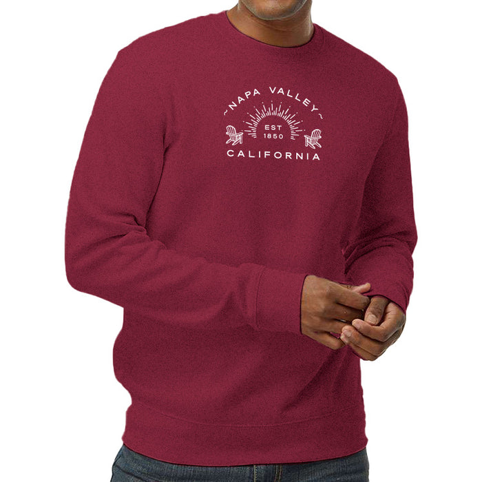 Custom Wholesale J. America Unisex BTB Fleece Crewneck Sweatshirt Printed in Adirondack Collection