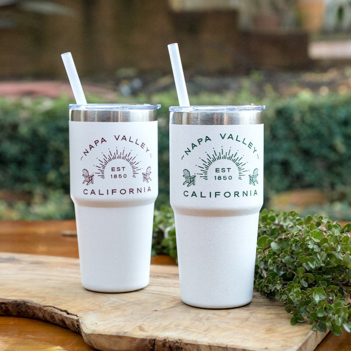 Custom Wholesale 14 Oz. Shorty Recycled Stainless Steel Tumbler Printed with a Customizable ADIRONDACK COLLECTION Design