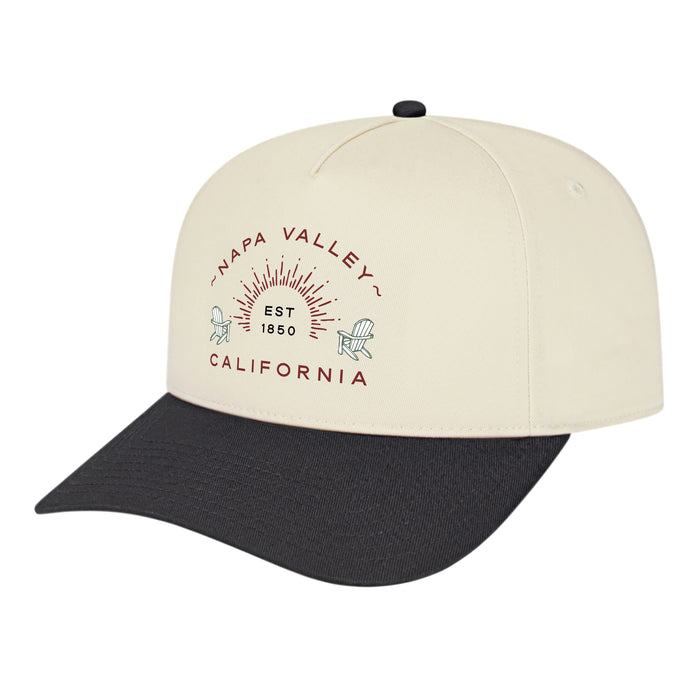 Custom Wholesale Cap America Poly/cotton 5 Panel Mid Profile Structured Hometown Cap Printed in ADIRONDACK Collection