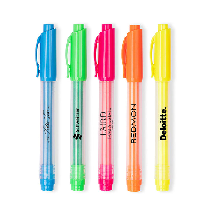 Custom BRAND / LOGO Neon Clip Cap Highlighter