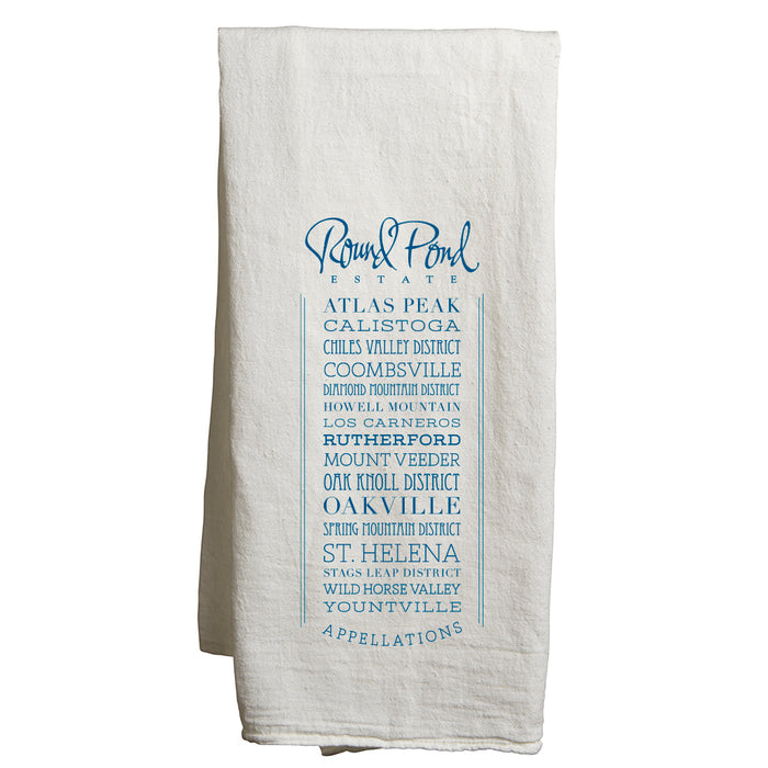 Custom APPELLATIONS  Flour Sack Tea Towel - White