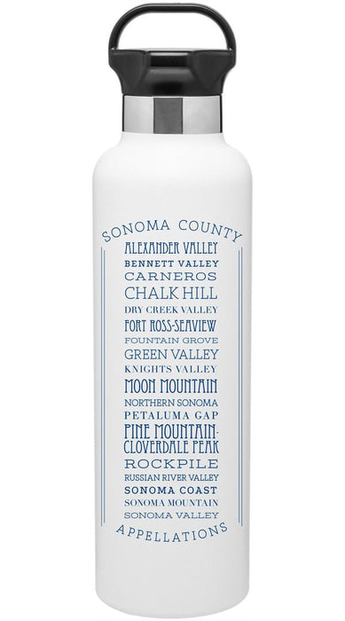 24 Oz. Gear Stainless Insulated Water Bottle Printed with a Customizable Appellations Design