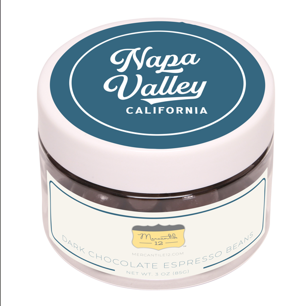 Custom BRAND / LOGO Small Jar Dark Chocolate Espresso Beans