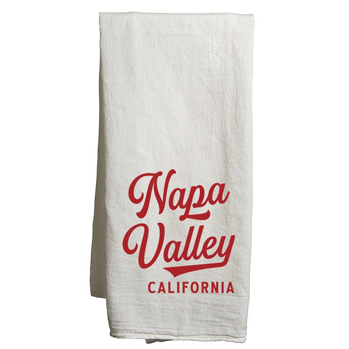 Custom Wholesale Flour Sack Tea Towels - White Printed in ATHLETIC COLLECTION Design