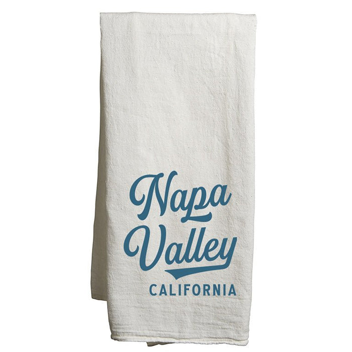 Custom Wholesale Flour Sack Tea Towels - White Printed in ATHLETIC COLLECTION Design