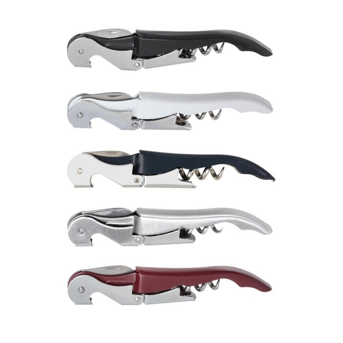 Standard Double Hinged Stainless Steel Corkscrew Printed with a Customizable BRAND OR LOGO Design