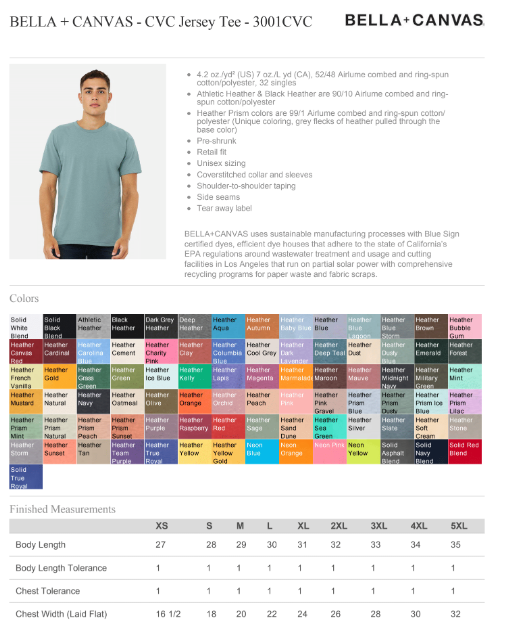 Bella + Canvas Unisex 4.2 Oz. CVC Jersey Tee Printed with a Customizable LUCKY COLLECTION Design