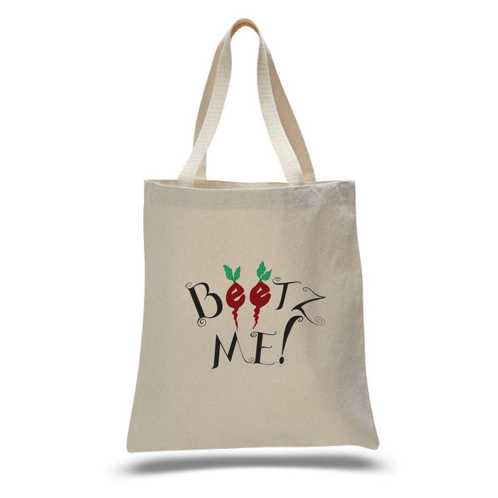 12 Oz. Natural Canvas Simple Tote Bag Full Color Customized with your Brand or Logo - Mercantile 12