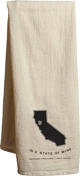 Custom Wholesale Flour Sack Tea Towels - Natural Printed in STATE  Design