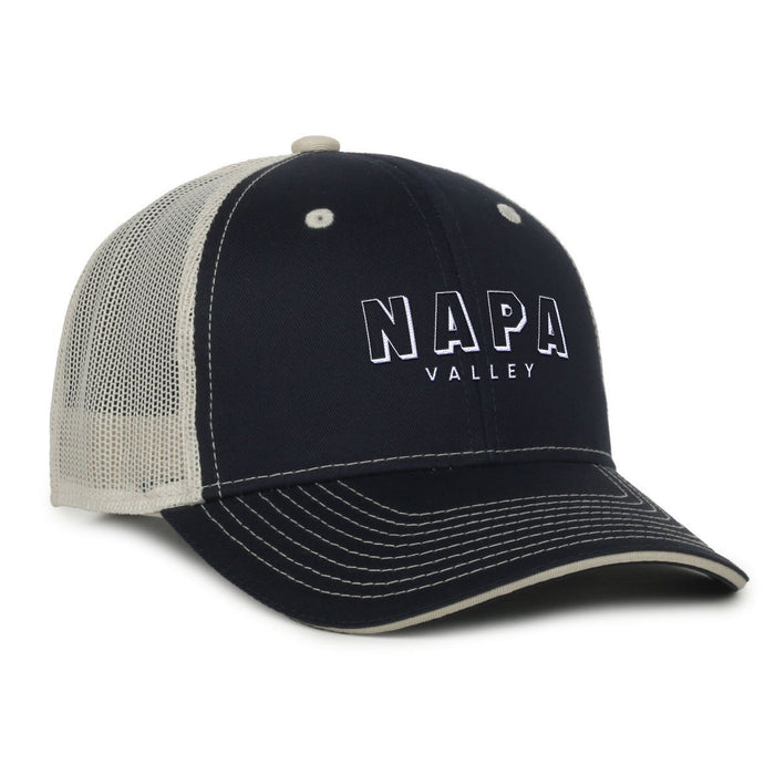 Custom BLOCK SPORT Outdoor Cap Garment Washed Trucker Cap