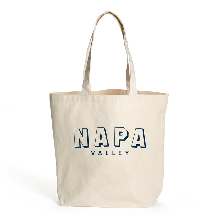 10 Oz. Natural Canvas Market Tote Printed with a Customizable BLOCK SPORT Design