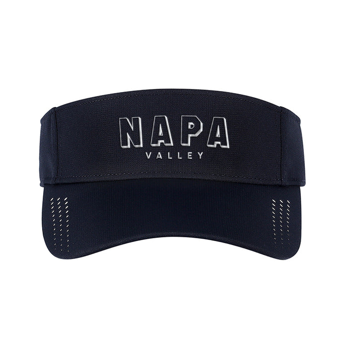 Custom BLOCK SPORT Wholesale Quake City Pearl Nylon Perforated 3 Panel Bill Visor Printed