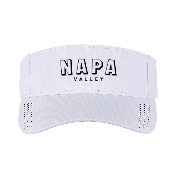 Custom BLOCK SPORT Wholesale Quake City Pearl Nylon Perforated 3 Panel Bill Visor Printed