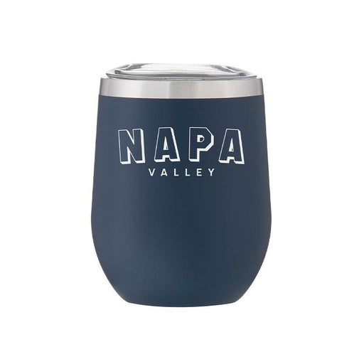 Stemless Stainless Steel Powder Coated Wine Cup Napa Valley Block Sport - Mercantile 12