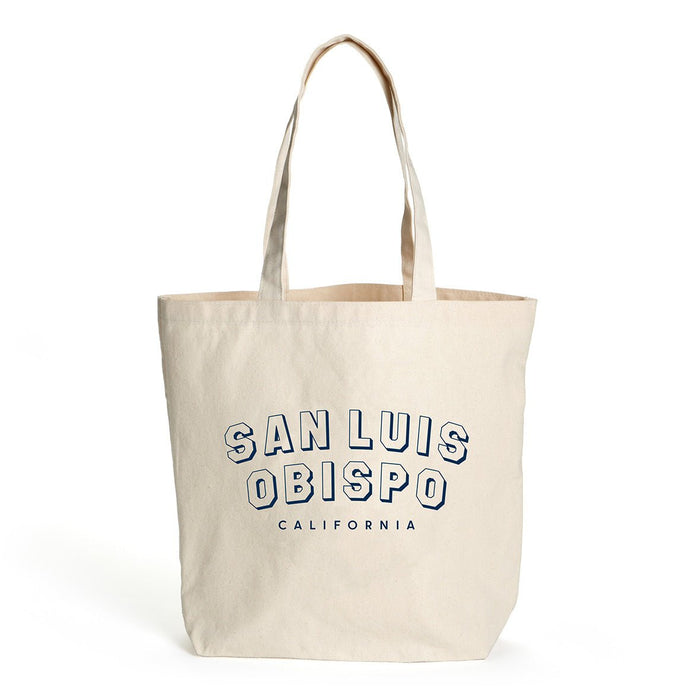 10 Oz. Natural Canvas Market Tote Printed with a Customizable BLOCK SPORT Design