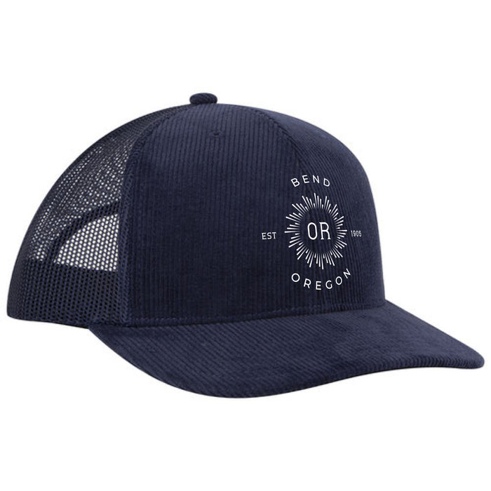Otto Cap Corduroy 6 Panel Low Profile Mesh Back Trucker Cap
