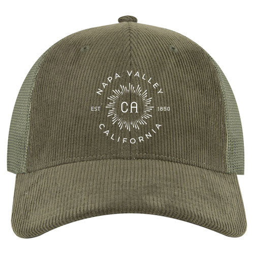OTTO CAP Cotton Blend Twill 6 Panel Low Profile Mesh Back Trucker Cap Printed with a Customizable BURST COLLECTION Design